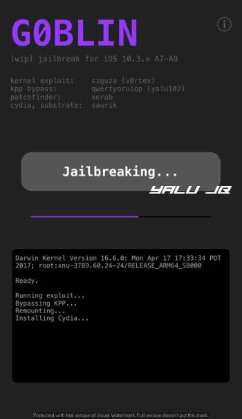 G0blin iOS 10.3.3 Jailbreak