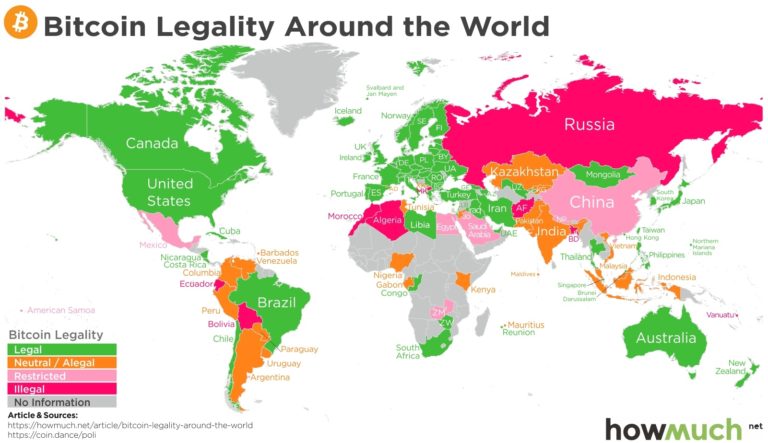 Bitcoin’s Legality Around The World – MAP