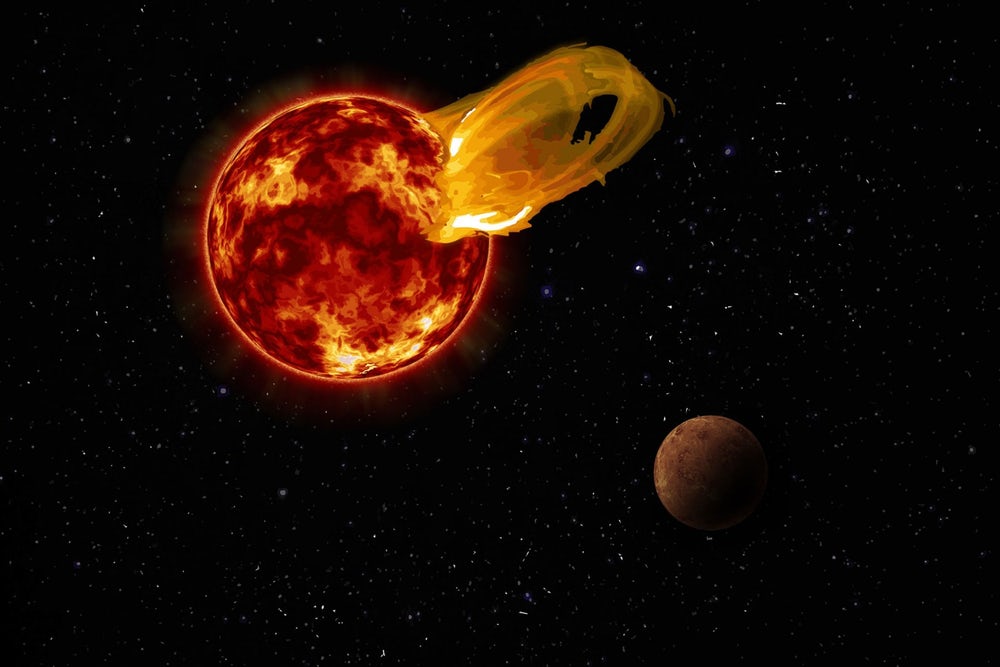 Massive Stellar Flare Proxima Centauri