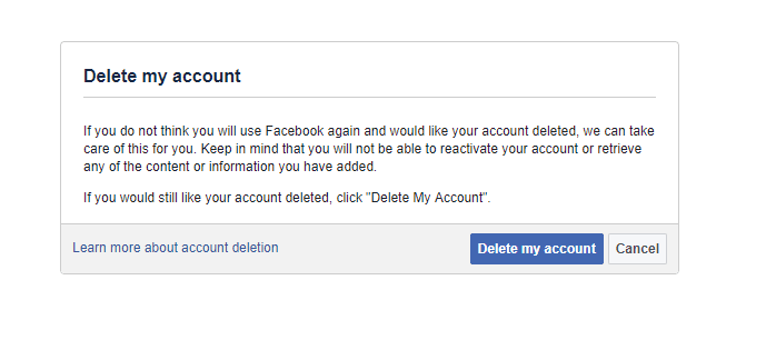 How To Delete Facebook Account