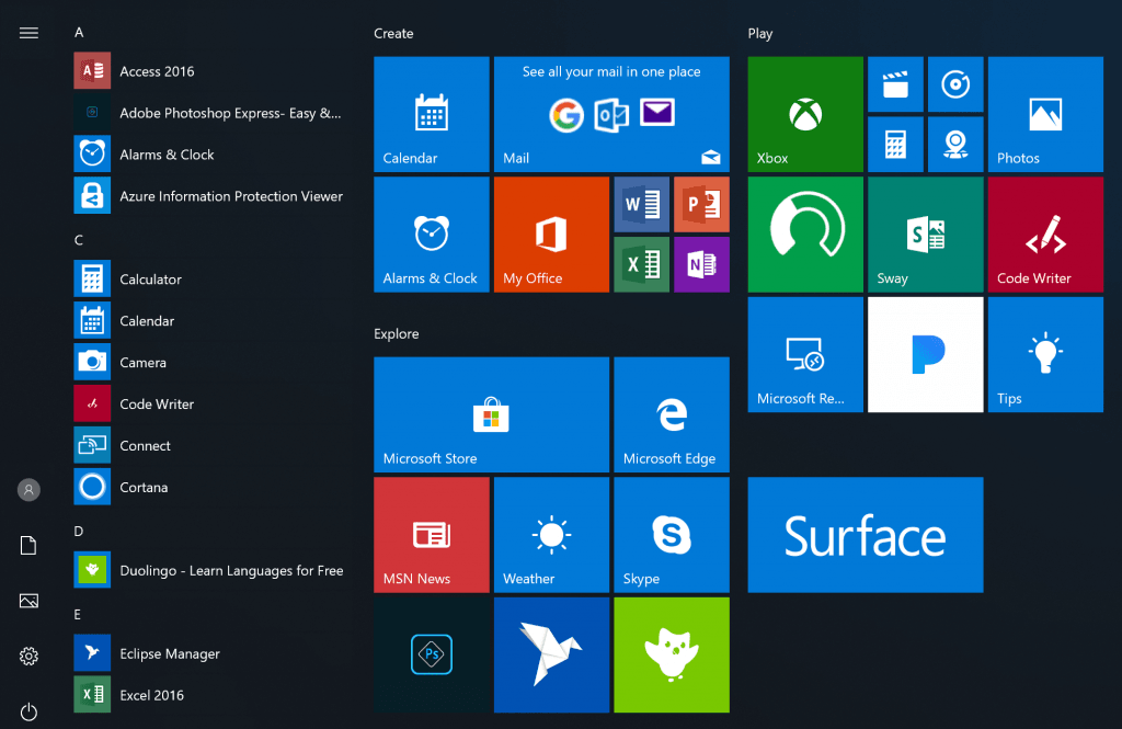 Windows 10 Redstone 5