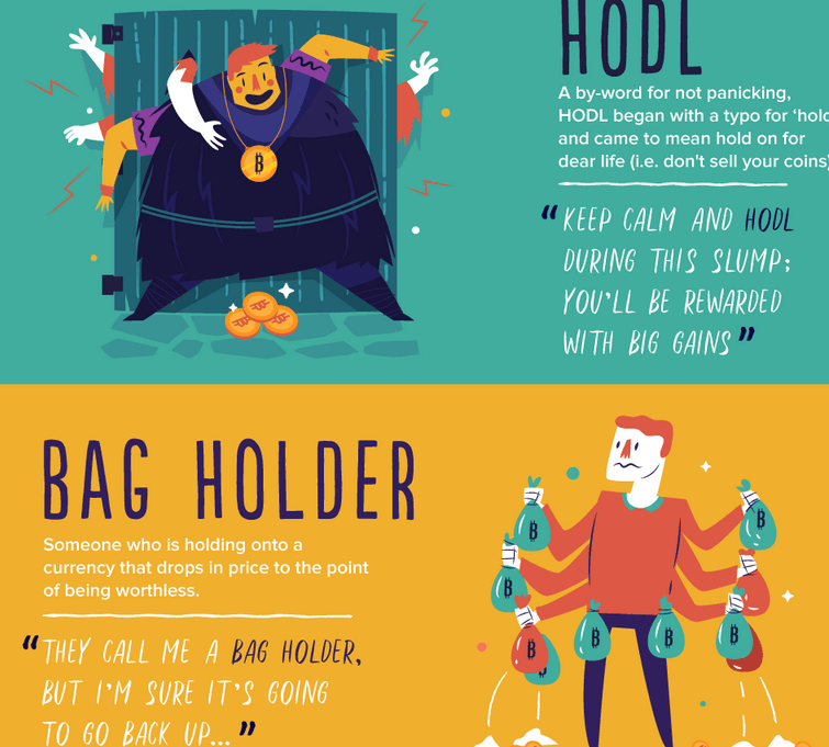 An Illustrated Glossary Of Cryptocurrency Slang – Whale, HODL, FUD, Bag Holder, REKT And More