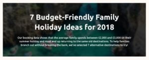 Alternative Family Holiday Destinations