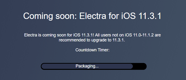 Electra iOS 11.3.1 Jailbreak Release Date