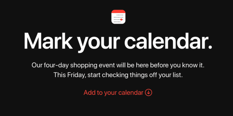Apple Is Hosting A 4-Day Shopping Event Starting Black Friday