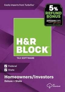 HR Block Tax software deluxe