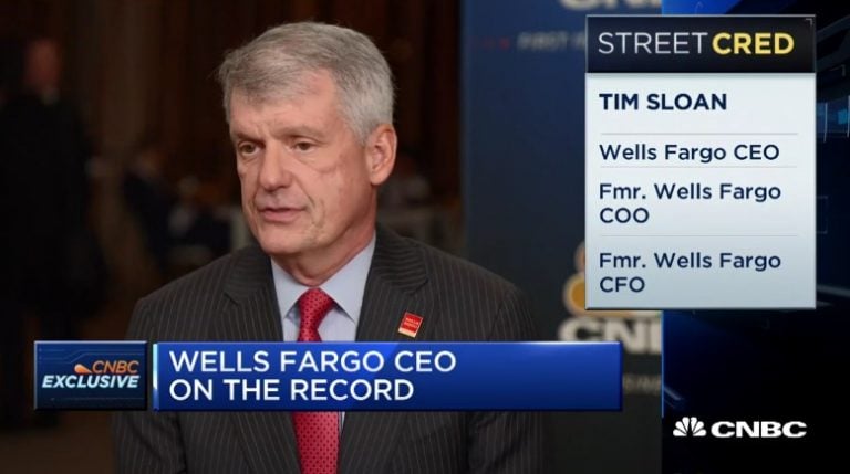 Wells Fargo CEO Tim Sloan Speaks With CNBC [Full Transcript]