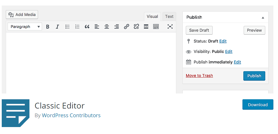 Wordpress 5 Switch Back To Classic Editor