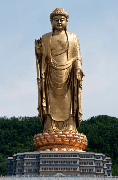 391px Spring Temple Buddha picturing Vairocana in Lushan County Henan China