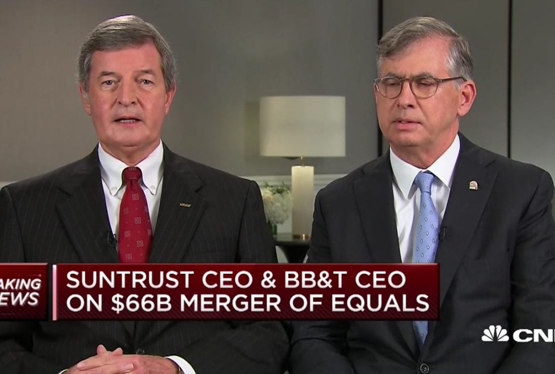 BB&T CEO Kelly King And SunTrust CEO Bill Rogers
