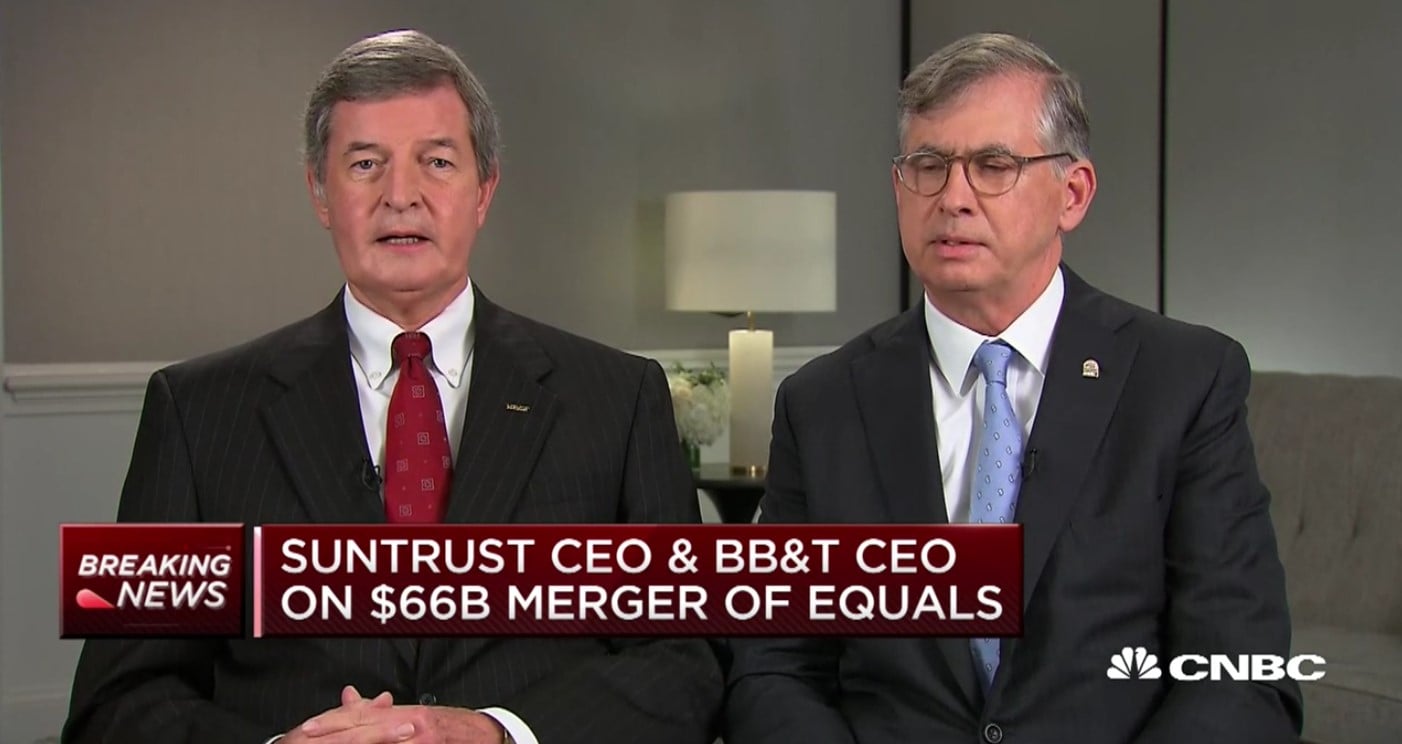 BB&T CEO Kelly King And SunTrust CEO Bill Rogers