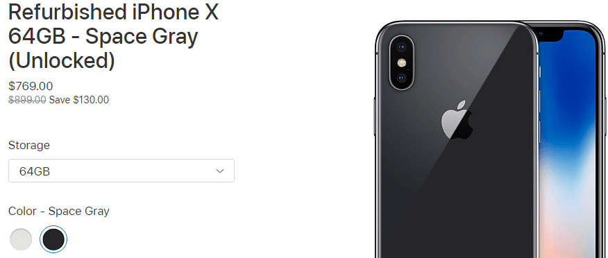 refurbished iPhone X