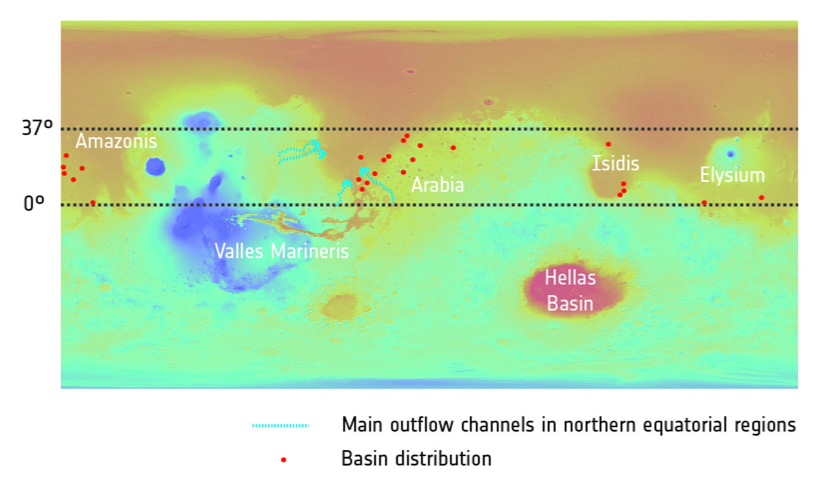 Massive Lakes On Mars