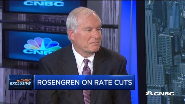 Eric Rosengren: Economy Has ‘Definitely Slowed’ This Year