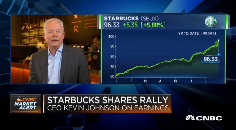 Starbucks CEO Kevin Johnson On 2Q Earnings And Investing In Delivery
