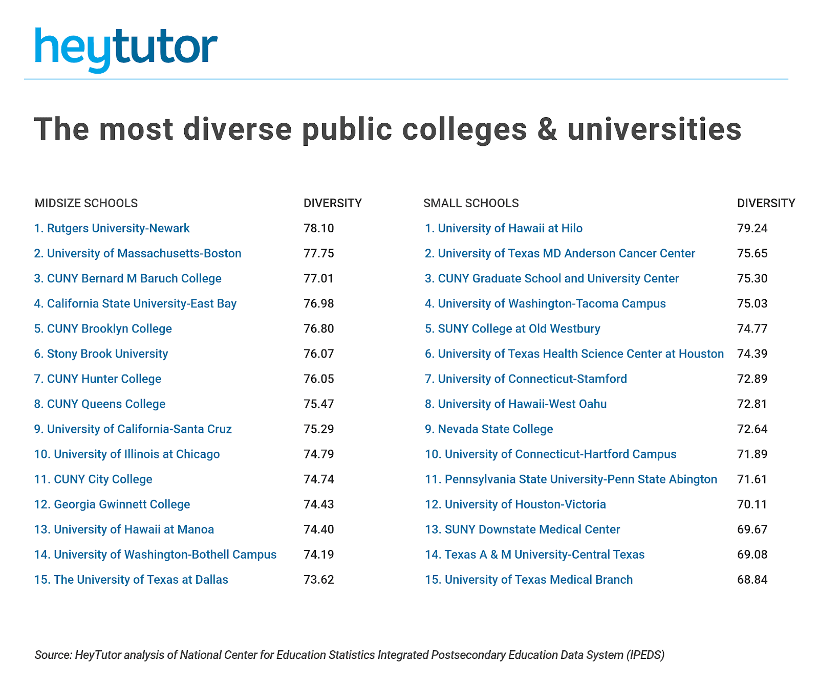 Diverse Public Universities