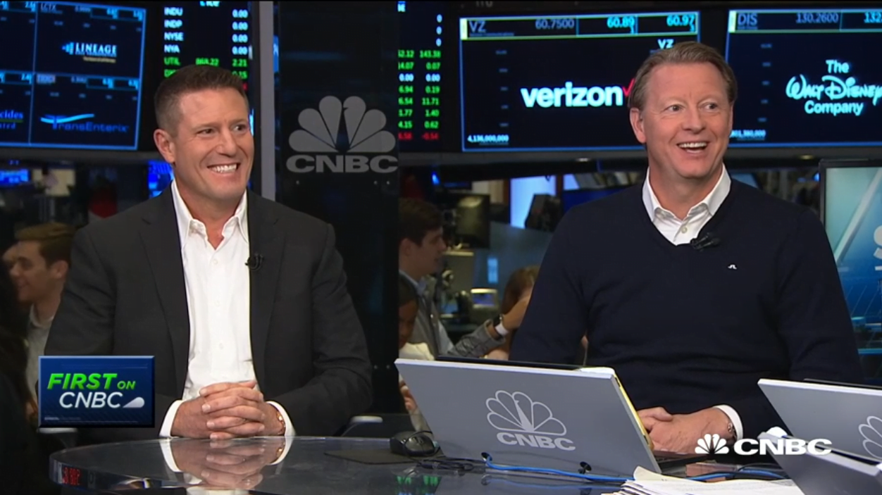 Hans Vestberg and Kevin Mayer