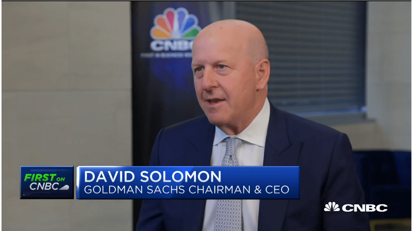 coronavirus crisis Goldman Sachs CEO David Solomon