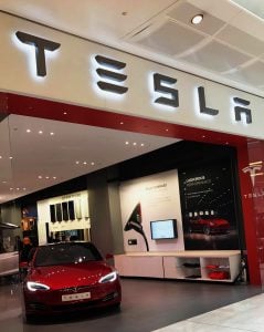 tesla stock excluded s&p 500