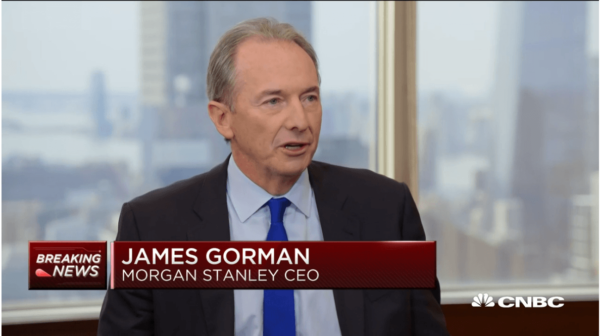 financial services industry Morgan Stanley Chairman and CEO James Patrick Gorman