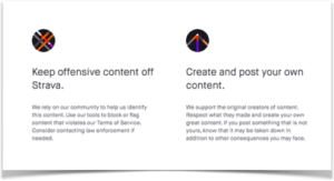 PHOTO: Strava Content Guidelines Screenshot