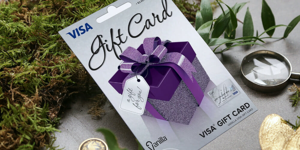 how to add gift card to bank account
