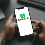 A photo of Block's cash app running on a phone.
