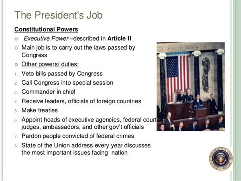 The President's Job