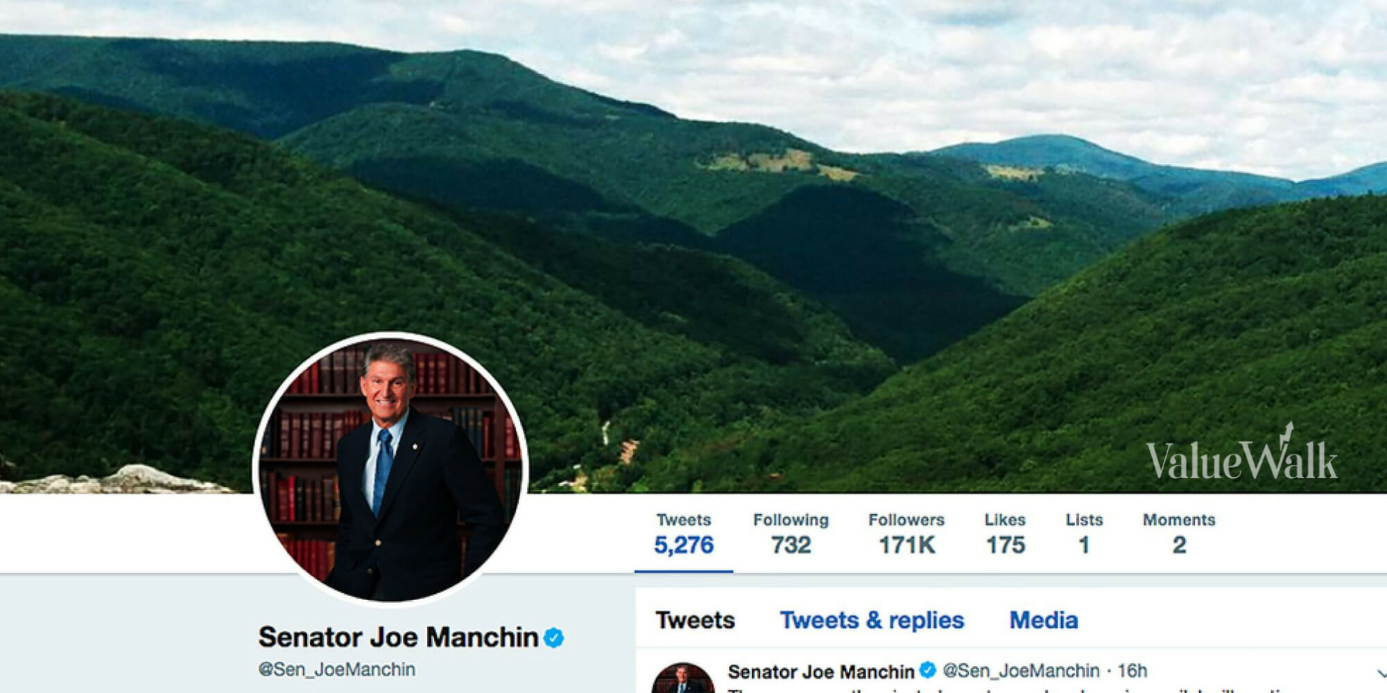 how tall is sen joe manchin