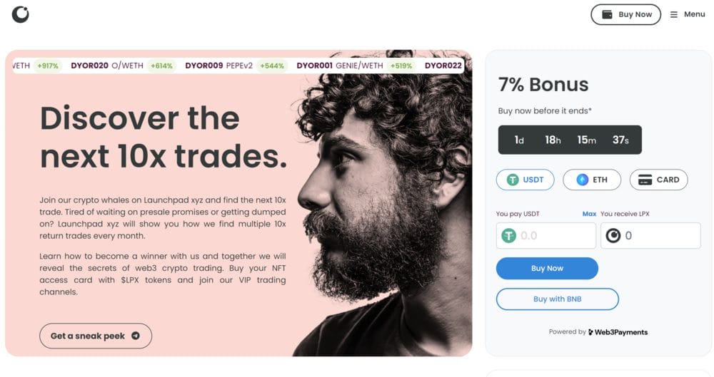 Launchpad XYZ Presale