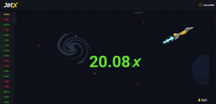 JetX crash gambling game