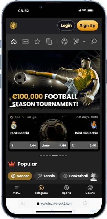 lucky block - best bitcoin sports betting site