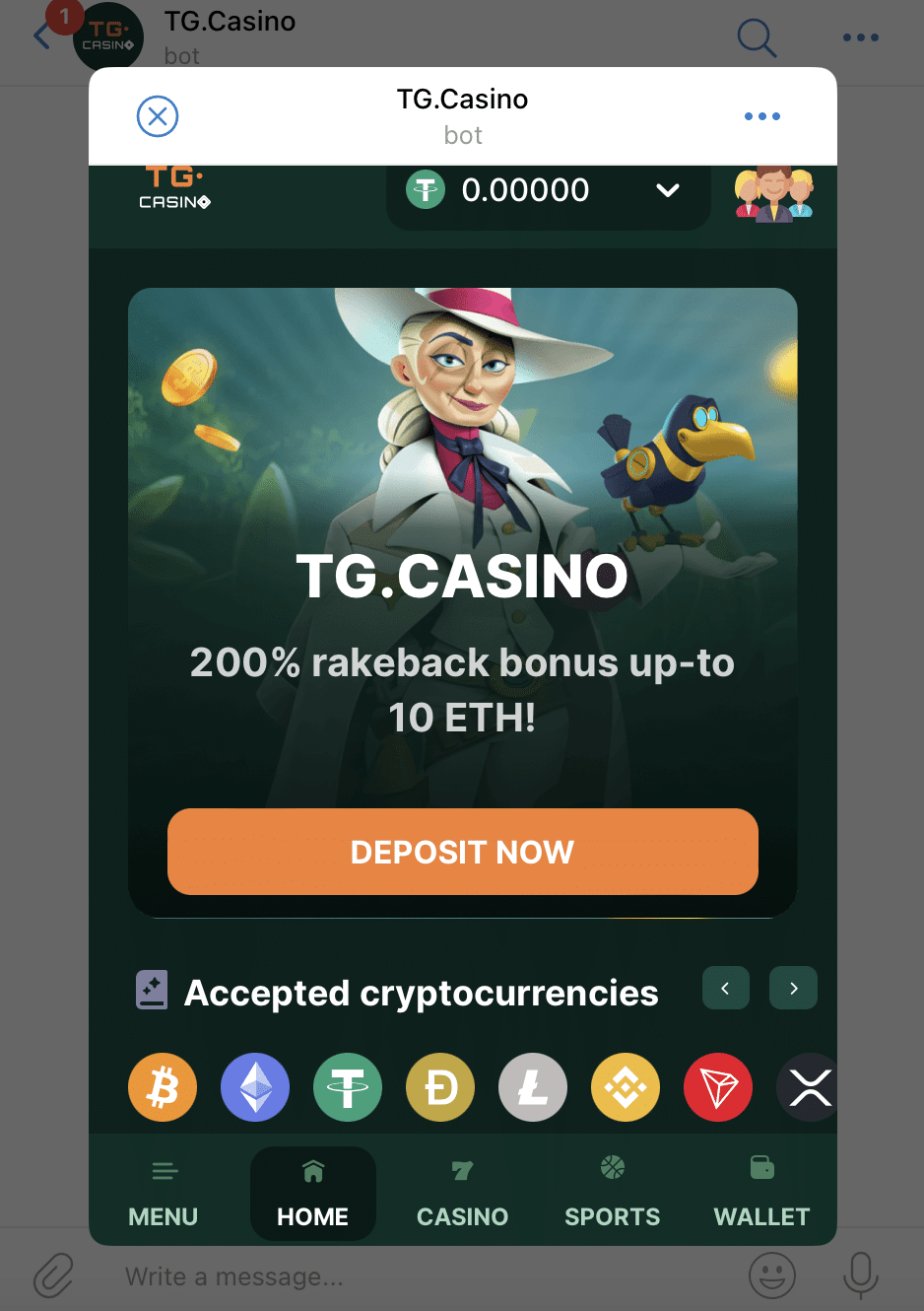 TG.Casino Telegram Bot