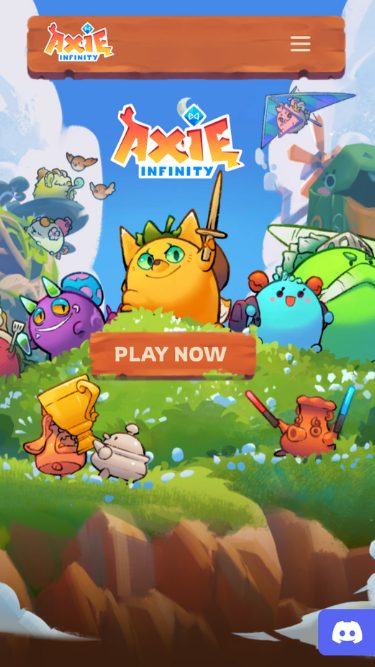 Axie Infinity homepage