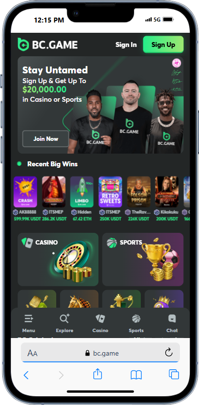 bc.game homepage on a phone best ethereum casinos