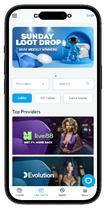 Cryptorino no kyc casino live dealer games screenshot