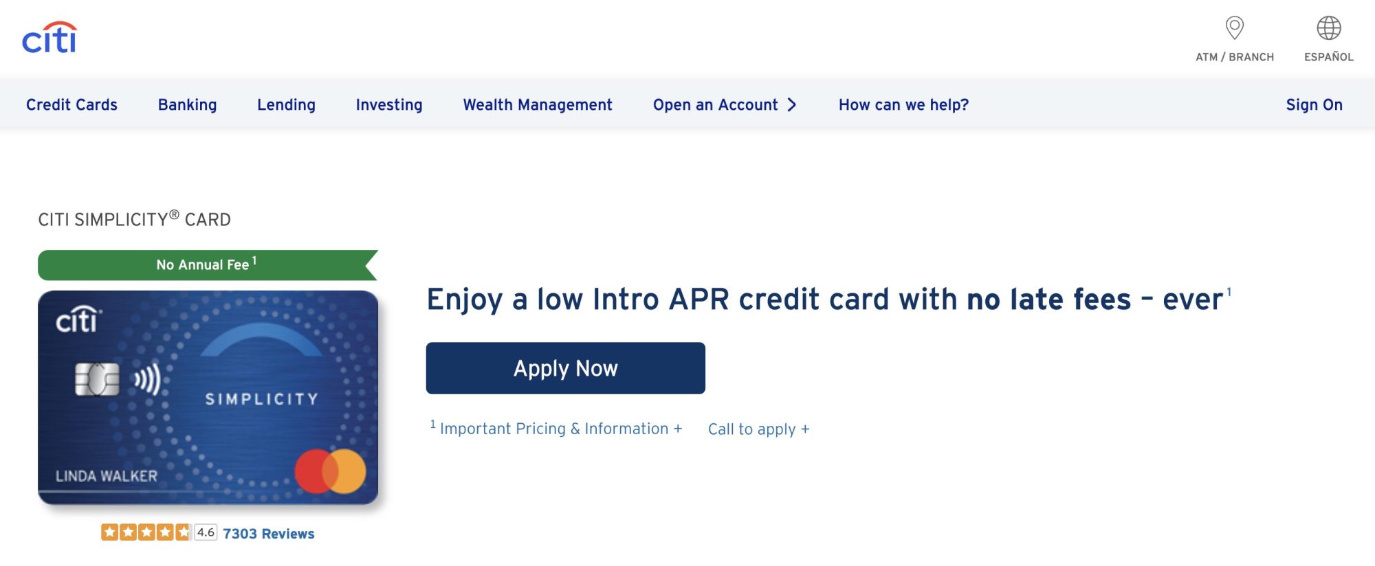 Citi Simplicity® Card review