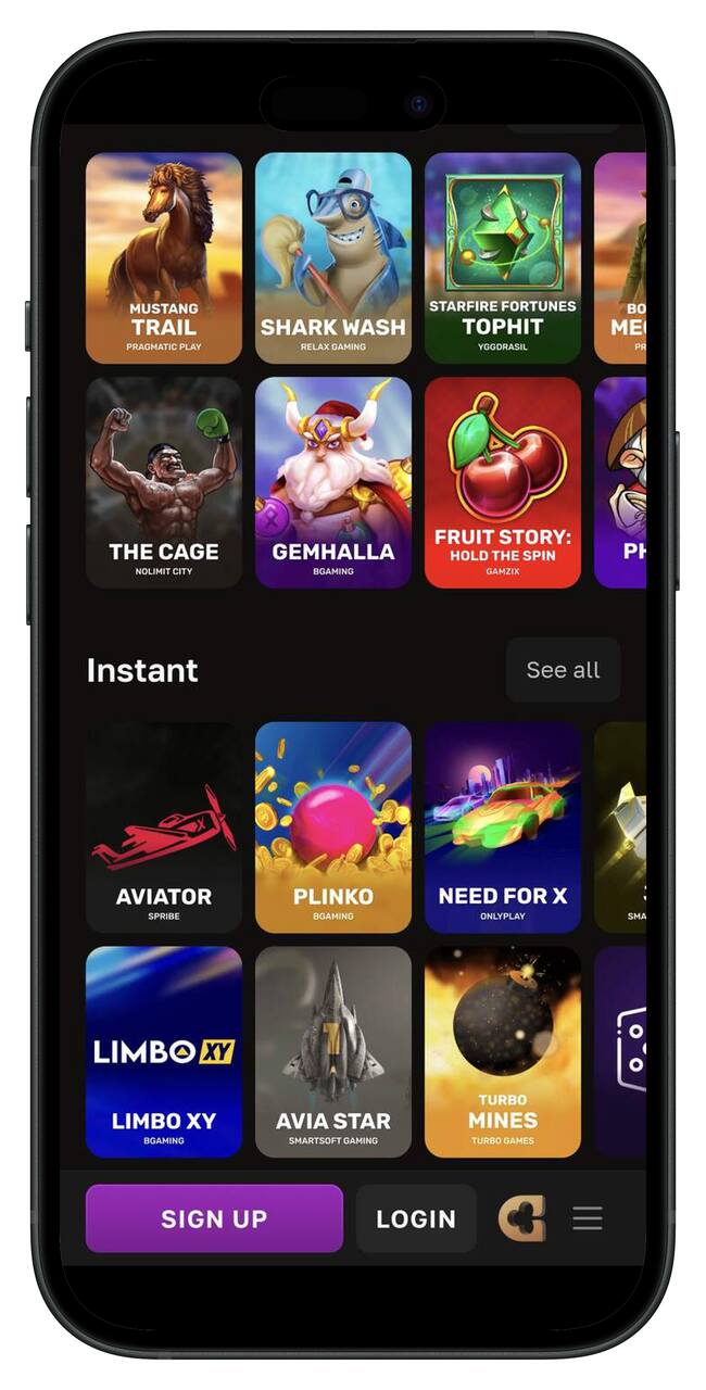 Crowngold Casino Instant Games