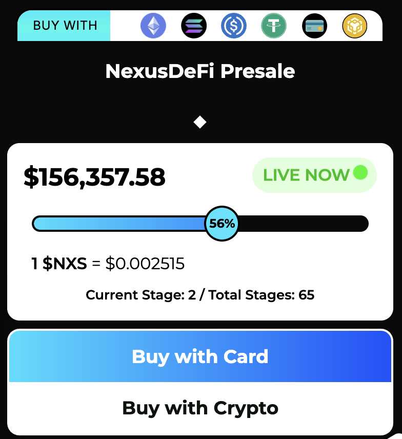 NXS presale widget