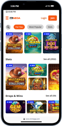 MrMega UK casino game selection