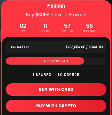 SUBBD presale widget