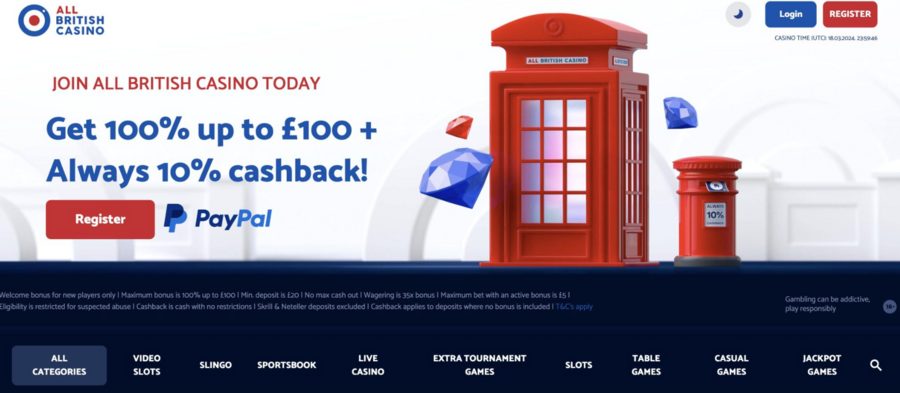 Register at All British Casino and claim a fantastic welcome bonus, which you can use to play live dealer games