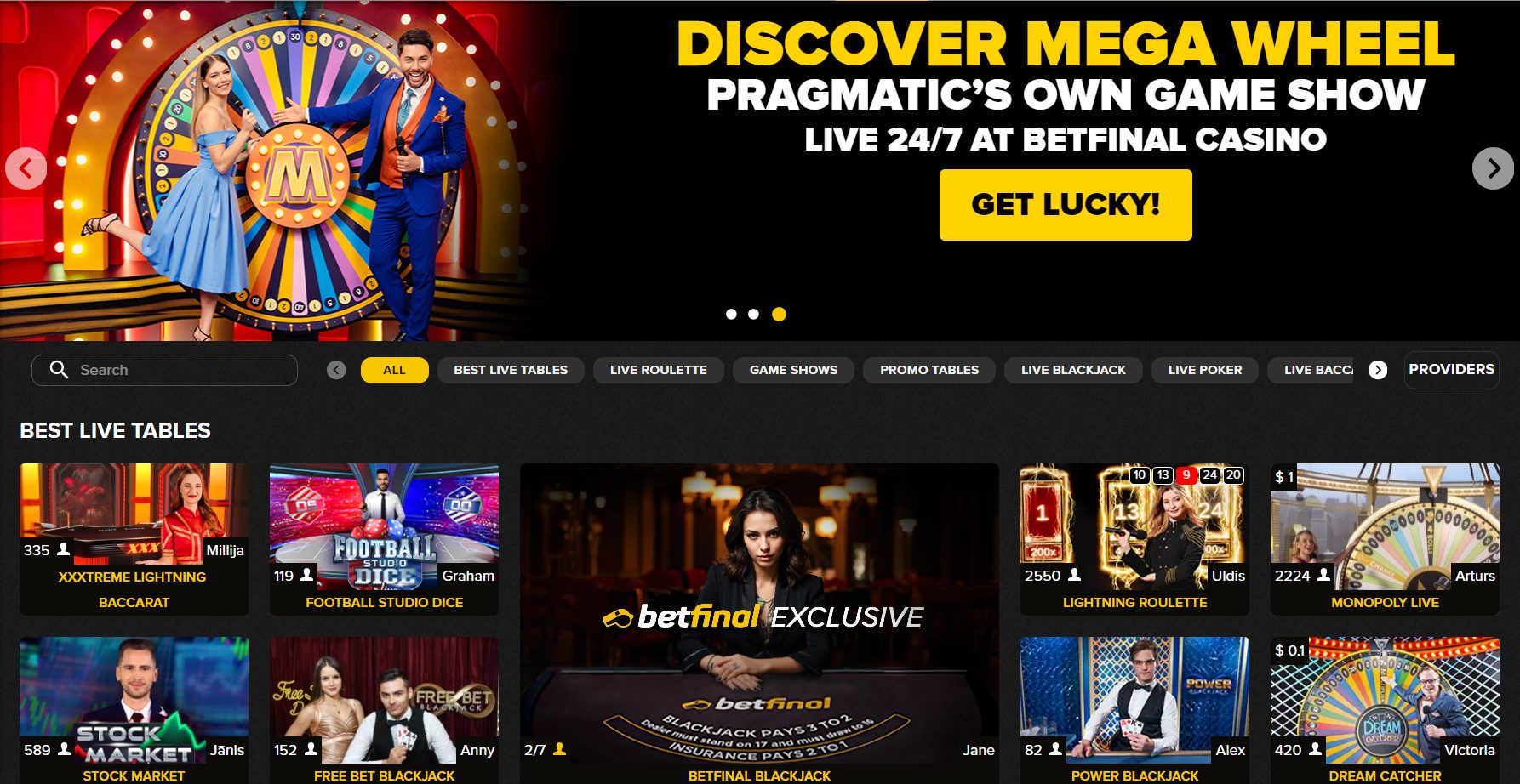 BetFinal Live Casino