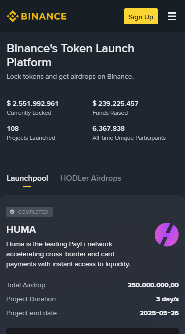 Binance Launchpad