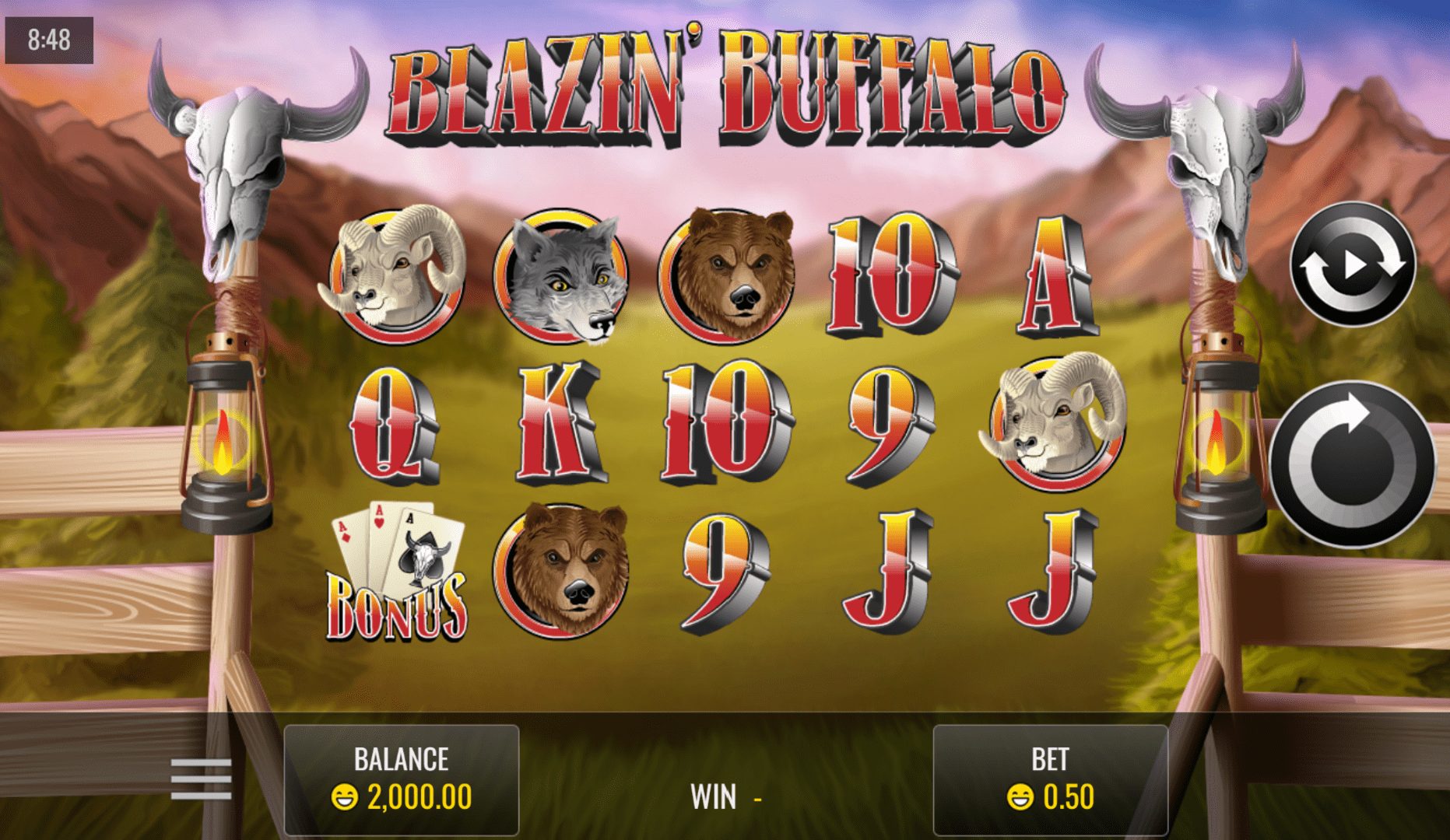 Blazin Buffalo slot game from Rival Games