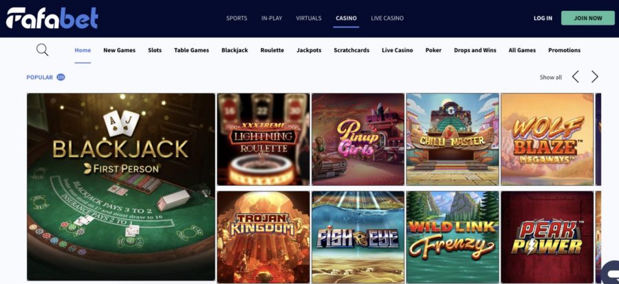 Fafabet is the home of unique live dealer games like First Person Blackjack and XXXtreme Lightning Roulette