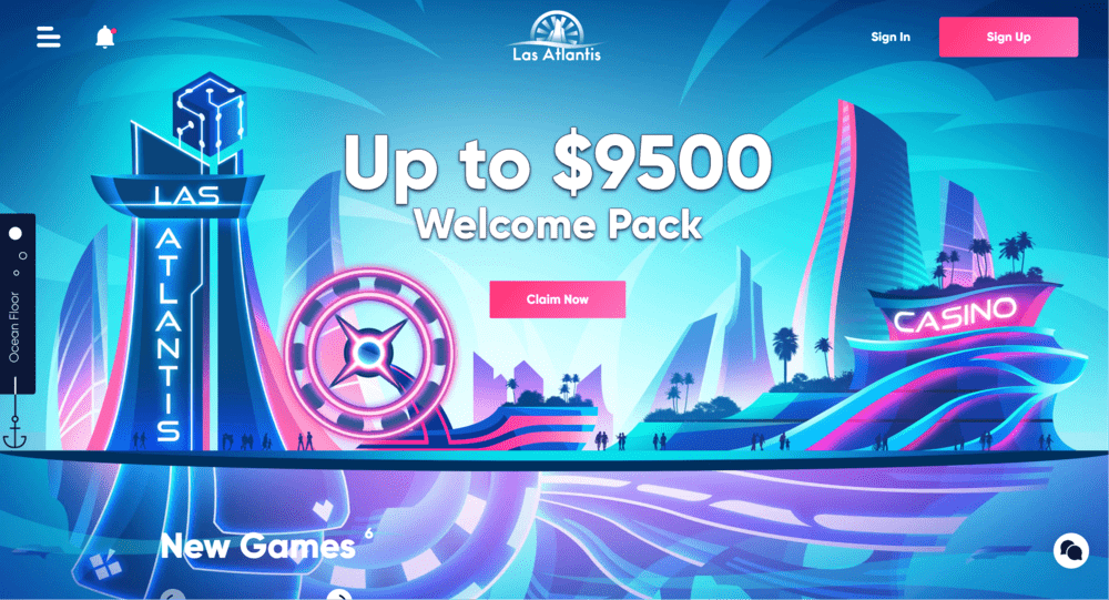 Las Atlantis casino $9,500 welcome pack offer
