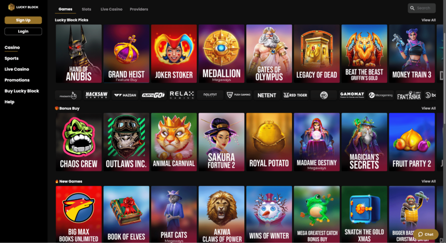 Lucky Block is the ultimate online casino with crypto games, instant withdrawals, and thousands of slots from NetEnt and Relax Gaming