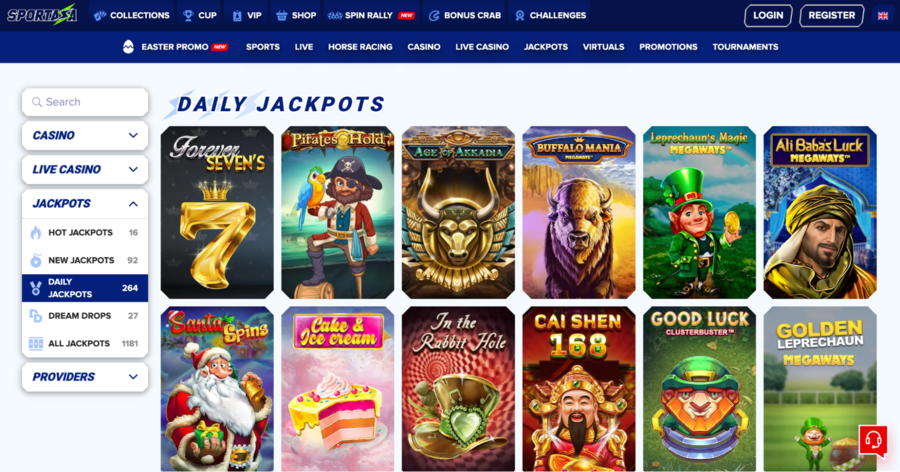 It’s jackpot season at Sportaza with hundreds of daily jackpots and even progressives with mouth-watering prize pools