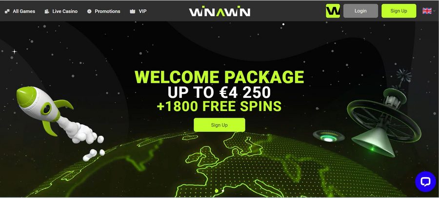 Deposit now and get your hands on 1,800 free spins at Winawin